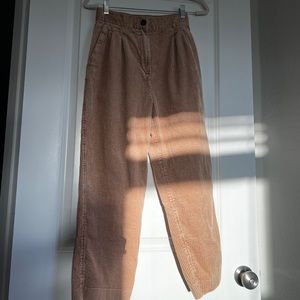 High Waisted Vintage Corduroy Trousers (Tan)